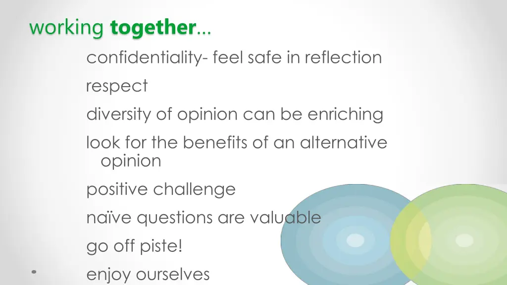 working together confidentiality feel safe