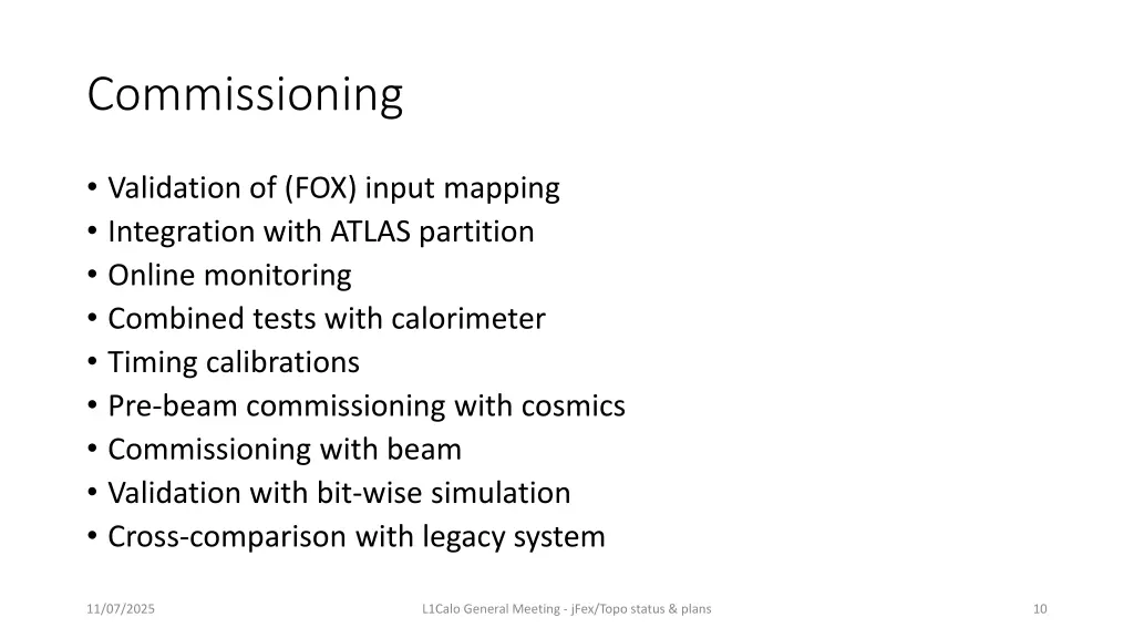 commissioning