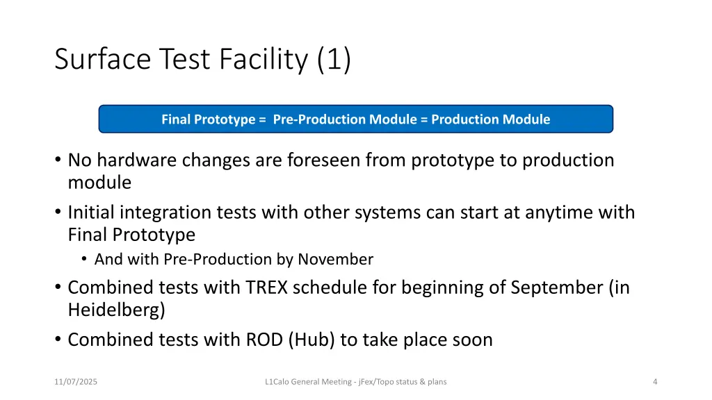 surface test facility 1
