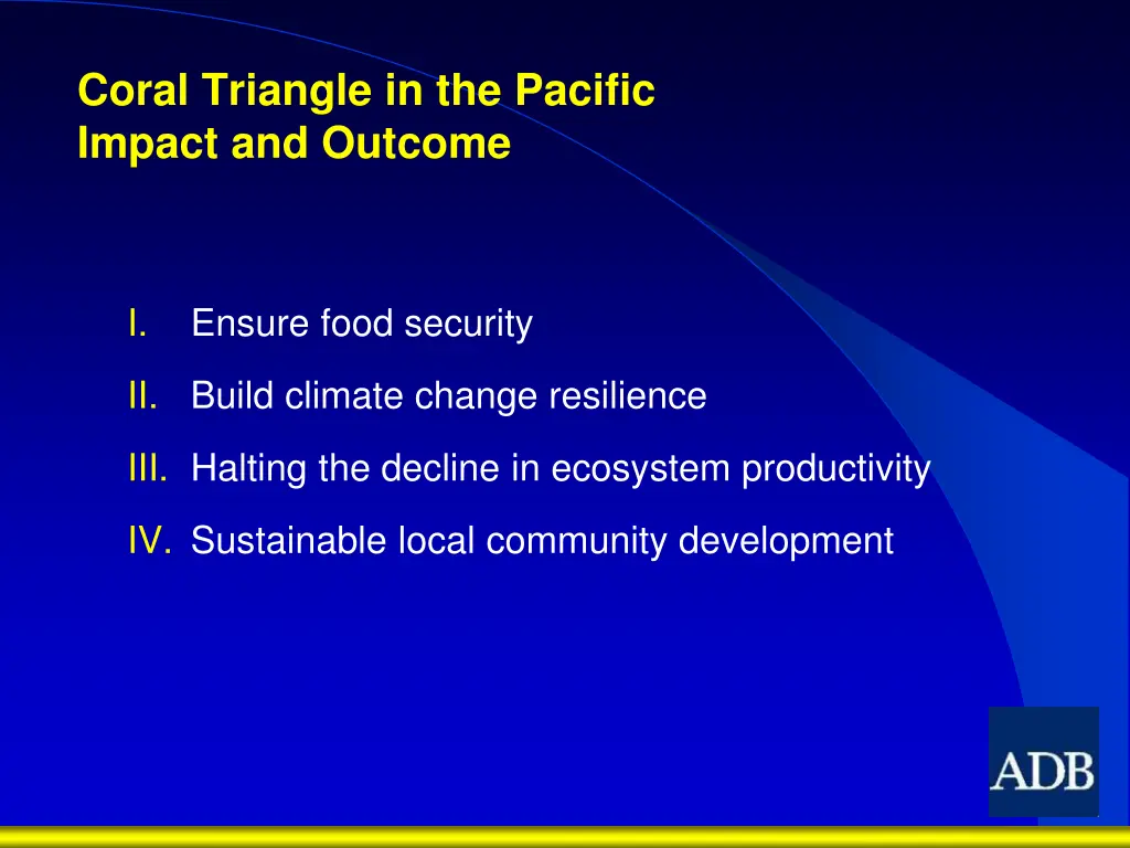 coral triangle in the pacific impact and outcome