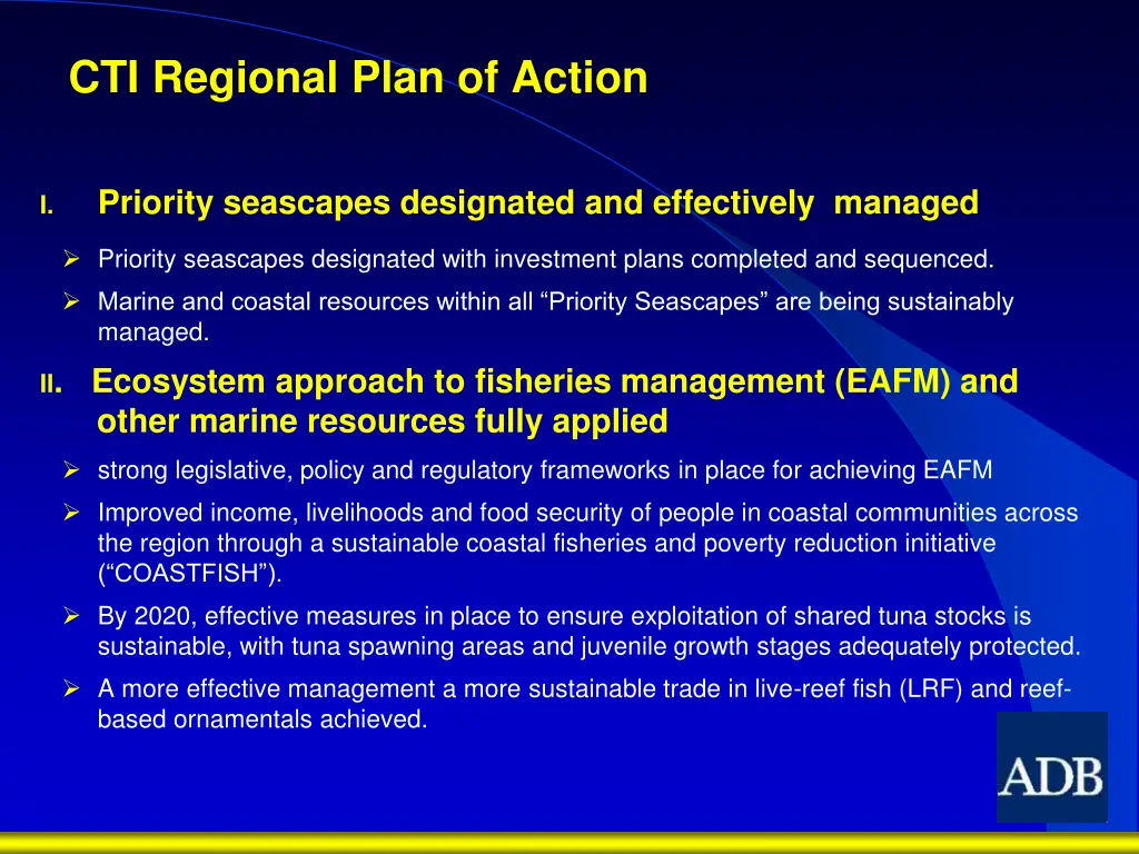 cti regional plan of action