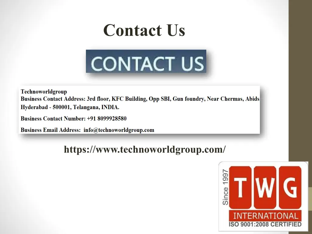 contact us
