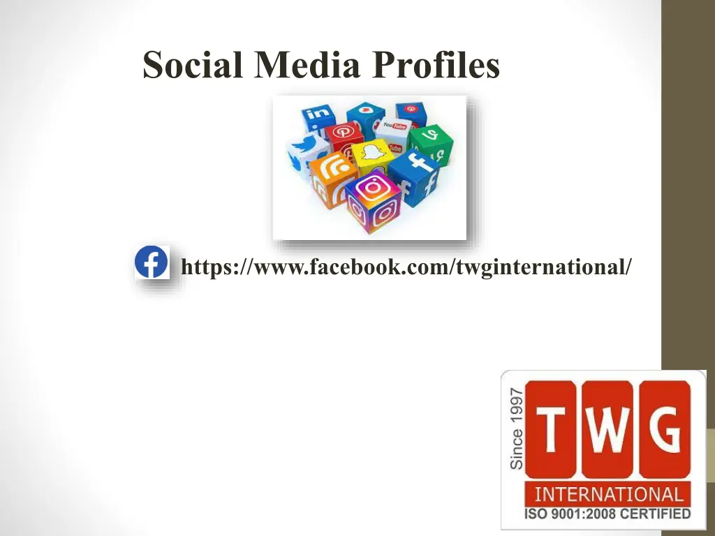 social media profiles