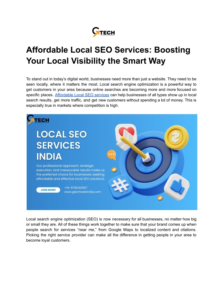 affordable local seo services boosting your local
