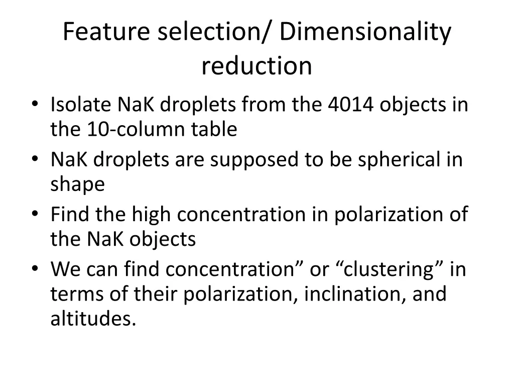 feature selection dimensionality reduction