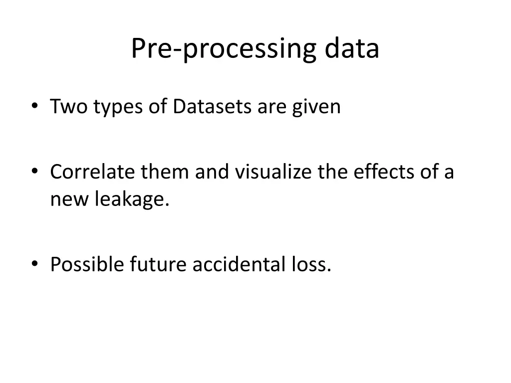 pre processing data
