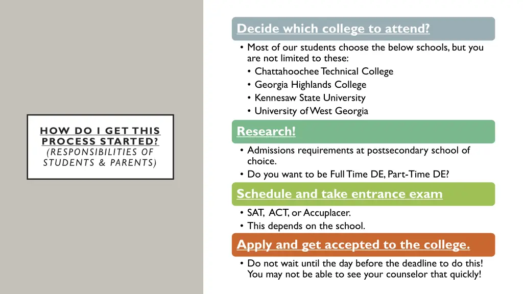 decide which college to attend