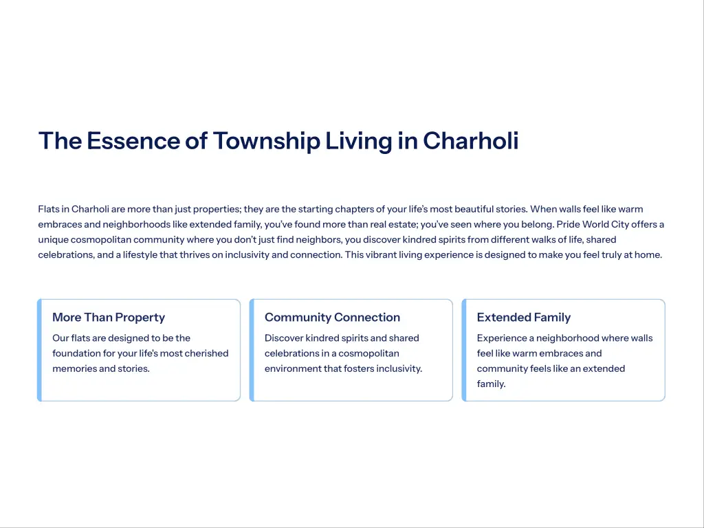 the essence of township living in charholi
