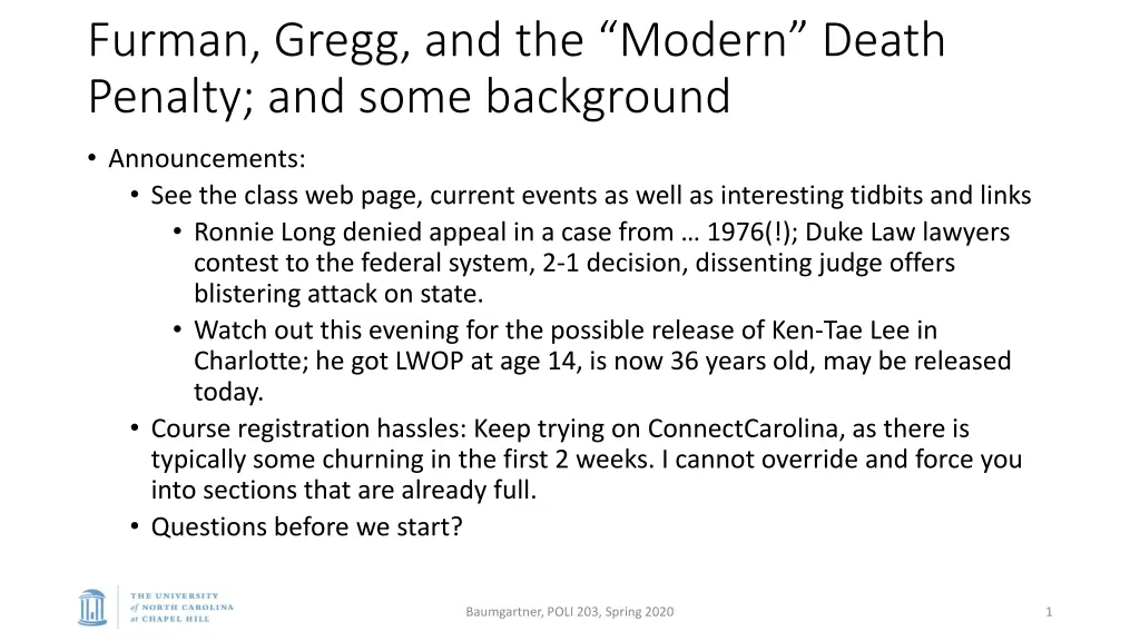 furman gregg and the modern death penalty