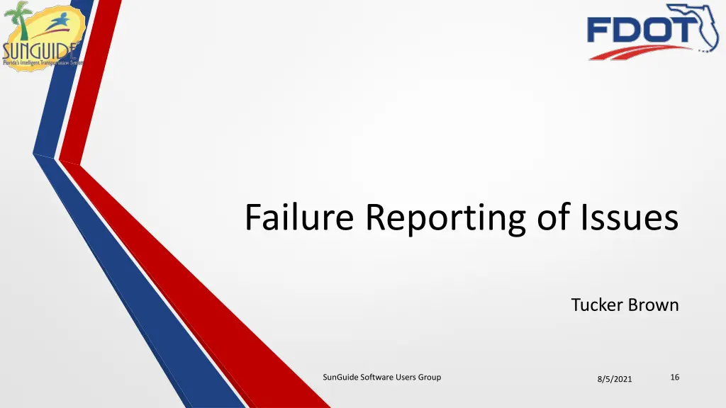 failure reporting of issues