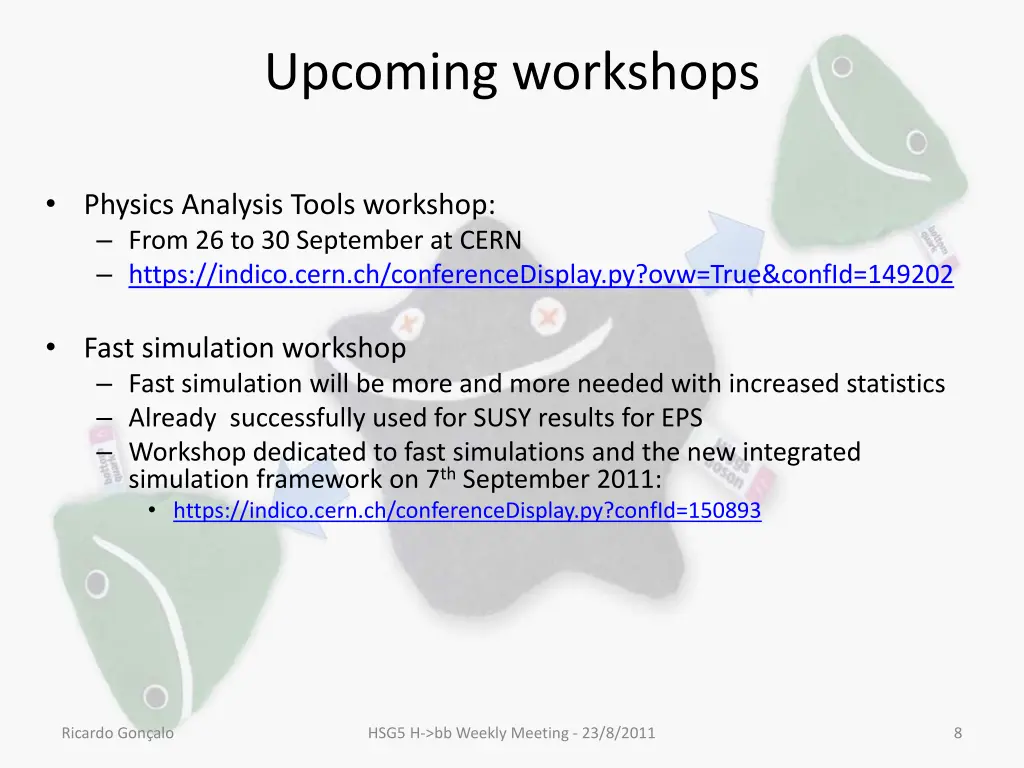 upcoming workshops