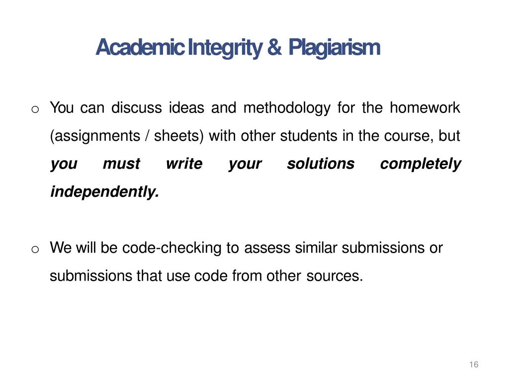 academic integrity plagiarism