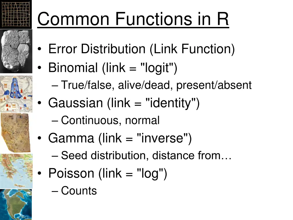 common functions in r