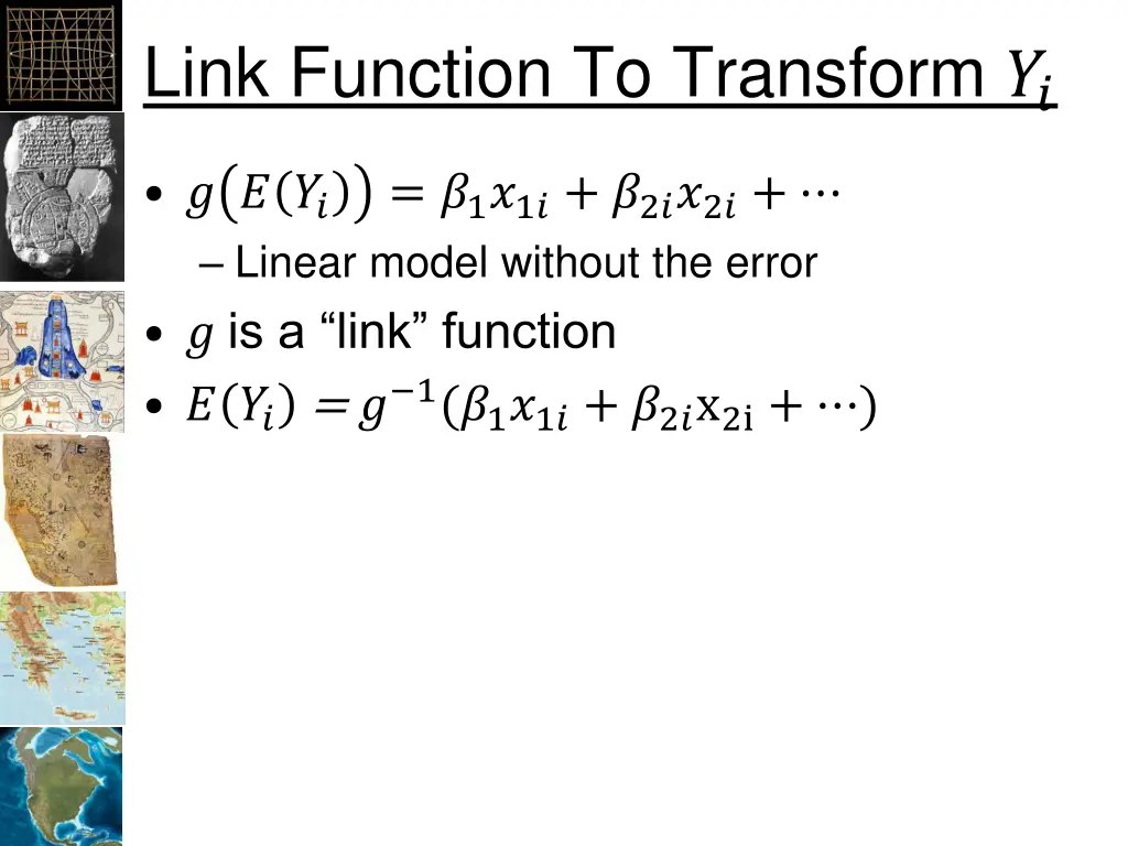 link function to transform
