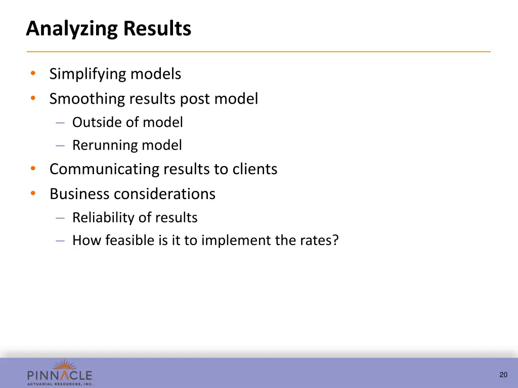 analyzing results
