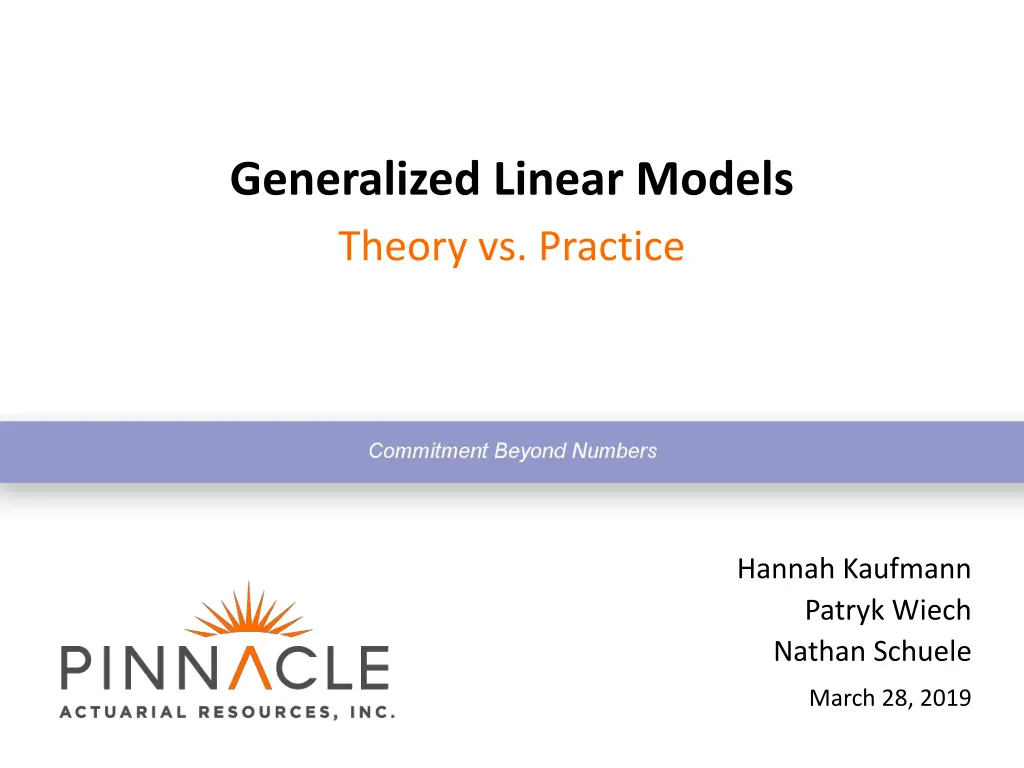 generalized linear models theory vs practice
