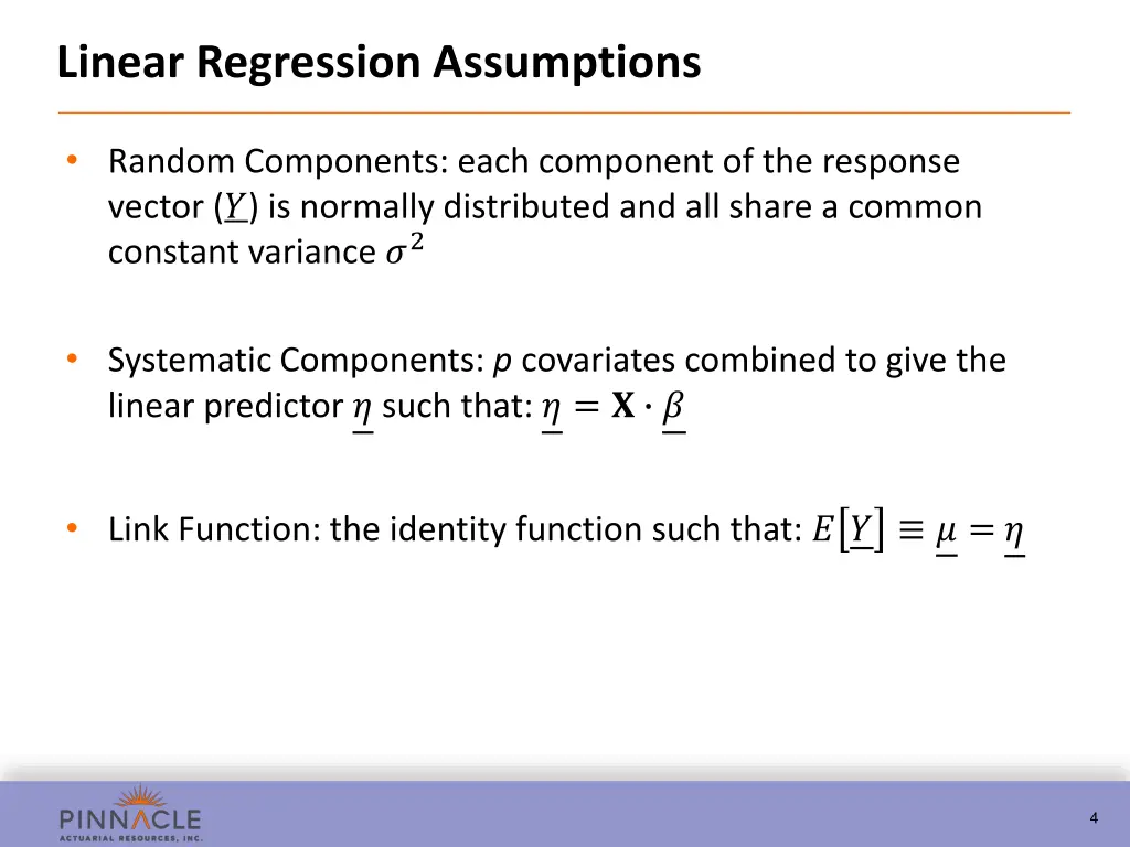 linear regression assumptions