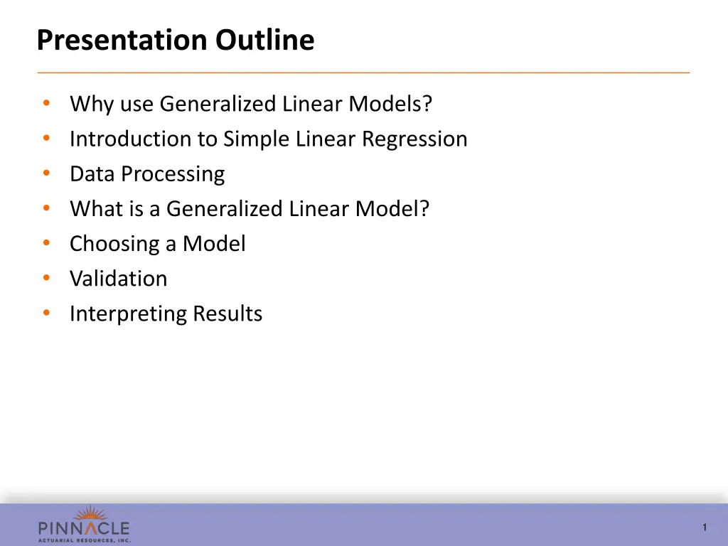 presentation outline