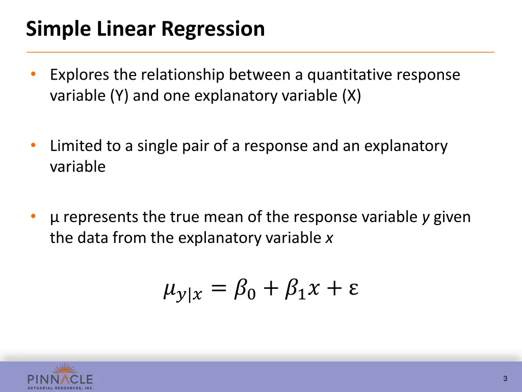 simple linear regression