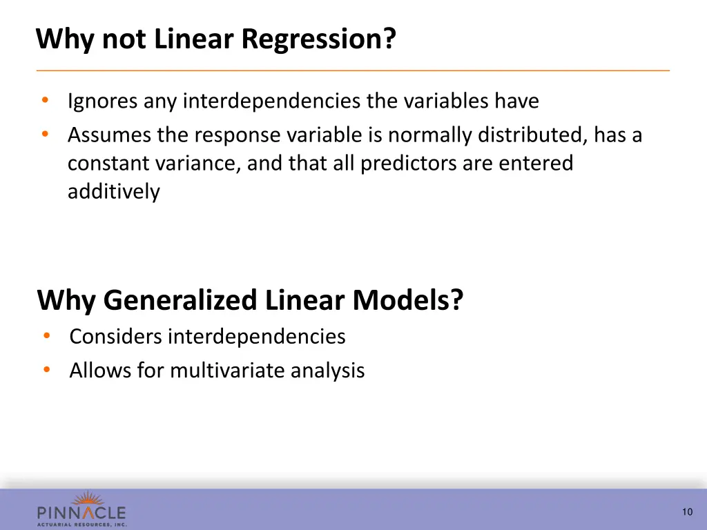 why not linear regression