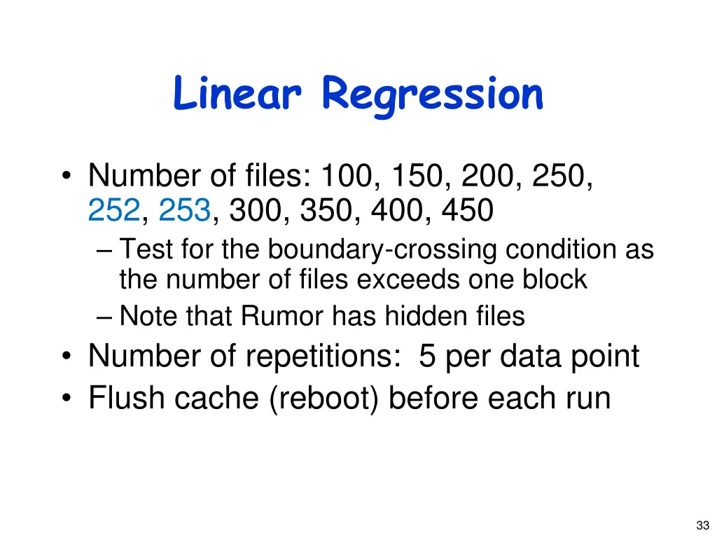 linear regression