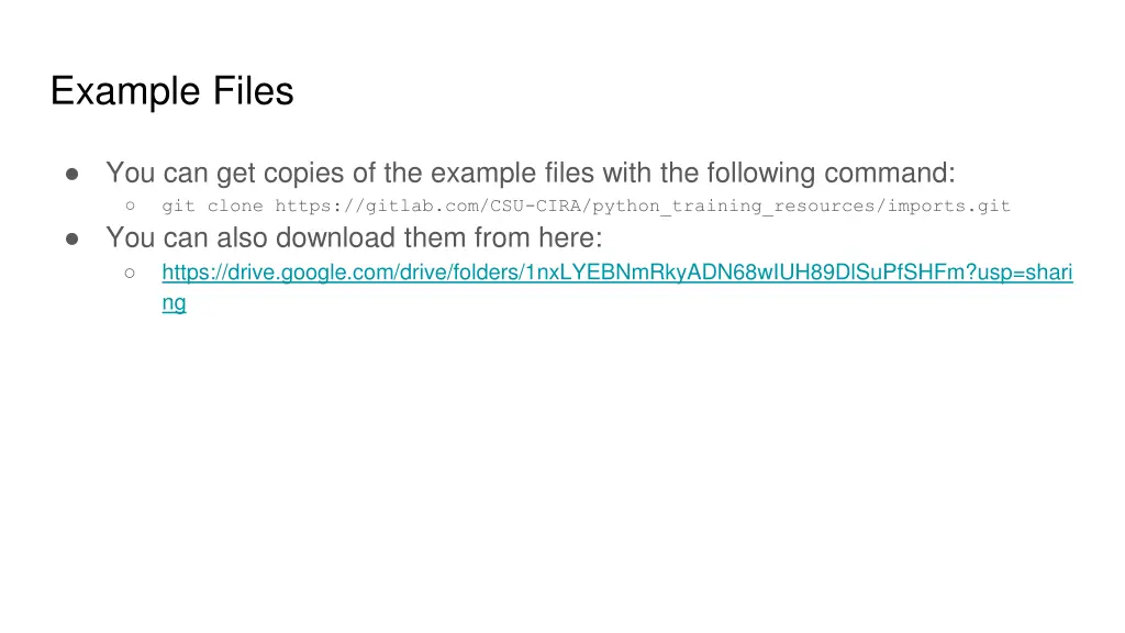 example files