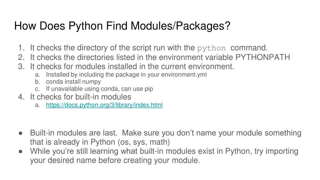 how does python find modules packages
