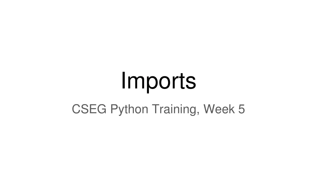 imports