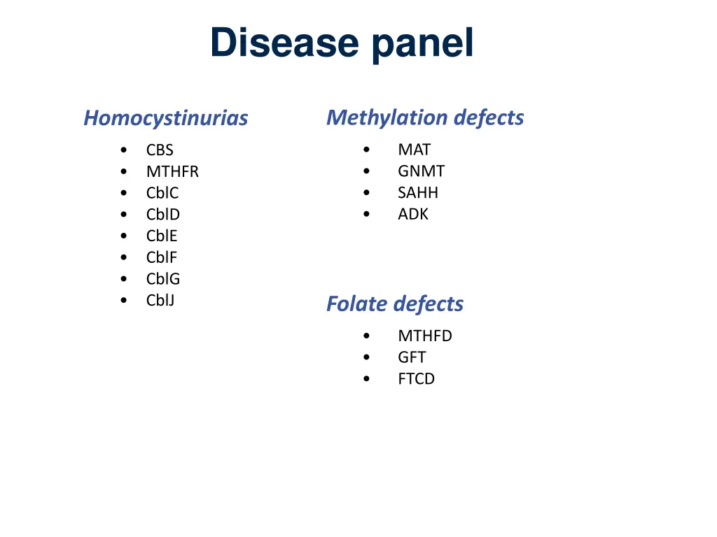 disease panel