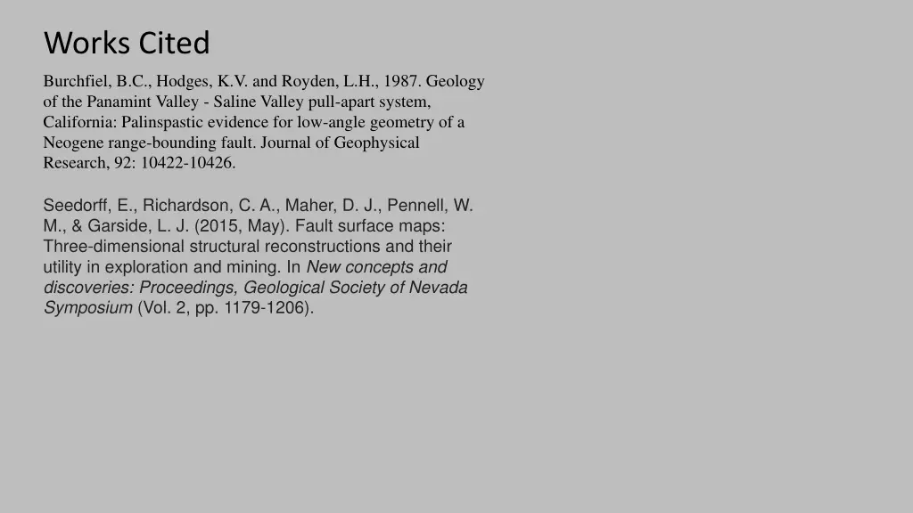 works cited