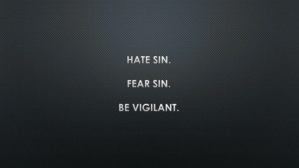 hate sin