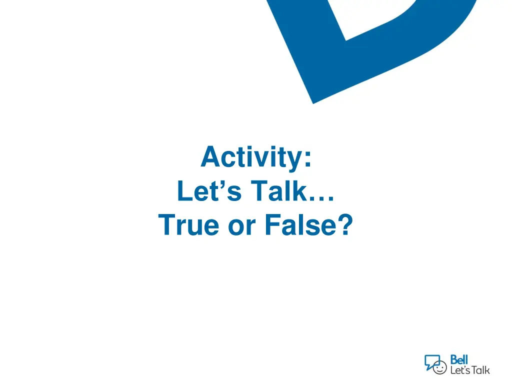 activity let s talk true or false