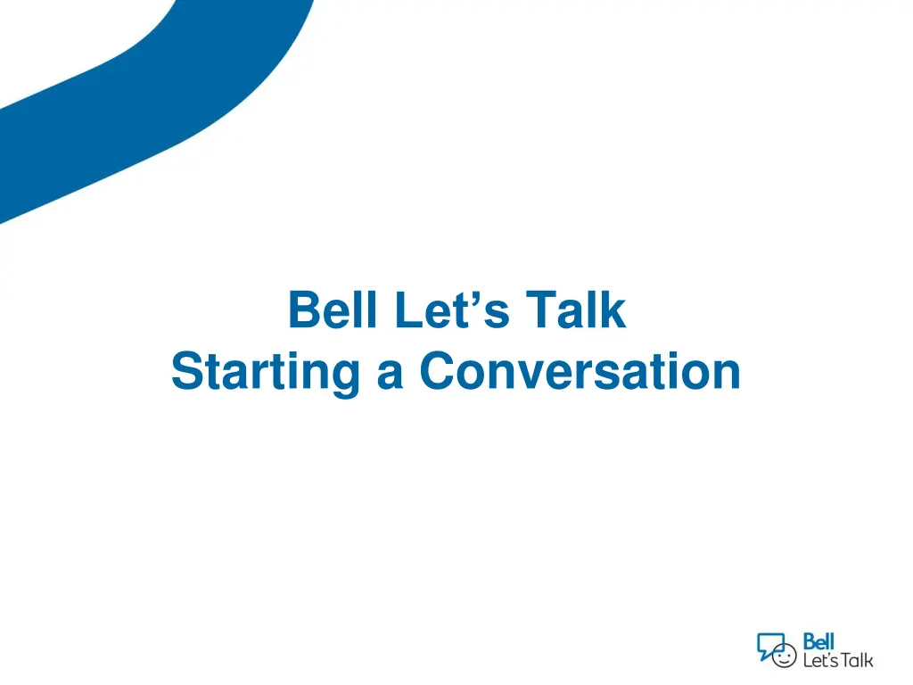 bell let s talk starting a conversation