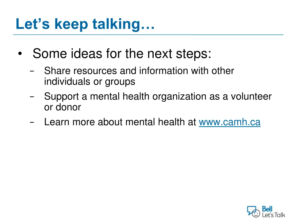 let s keep talking
