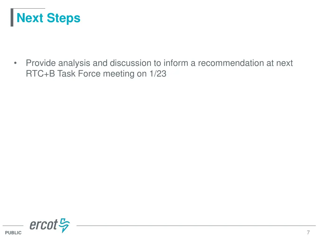 next steps