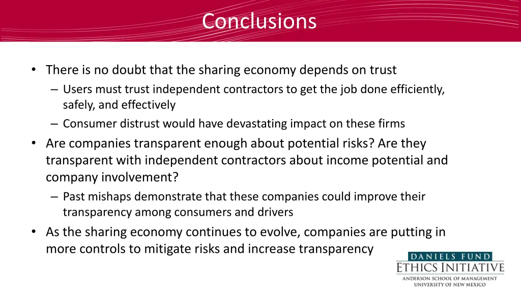 conclusions