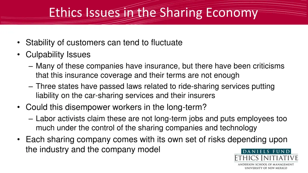 ethics issues in the sharing economy 1