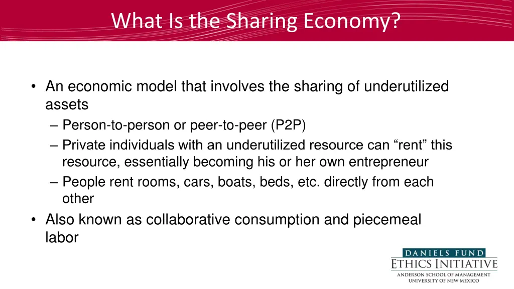 what is the sharing economy