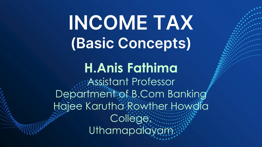 income tax basic concepts