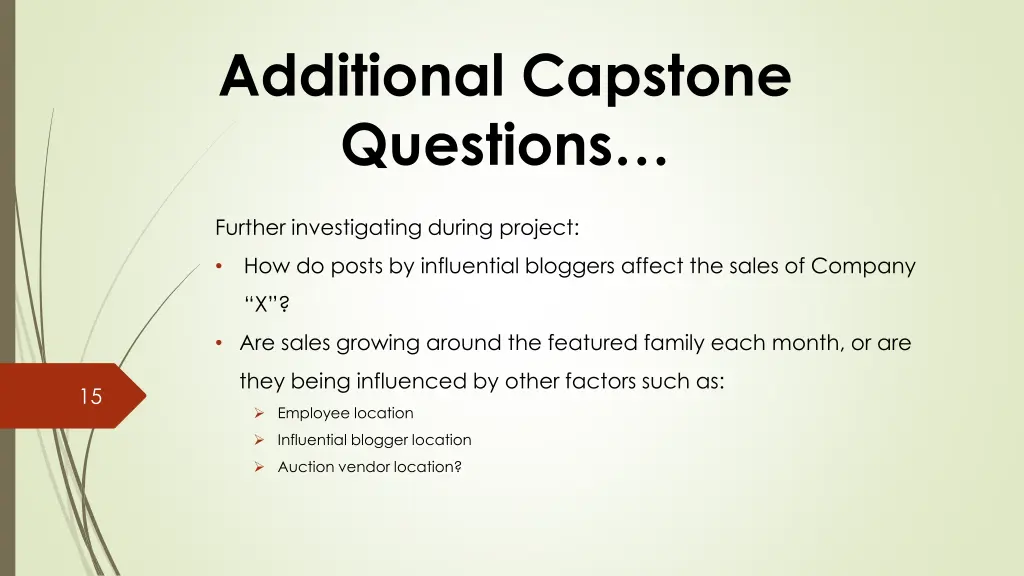 additional capstone questions