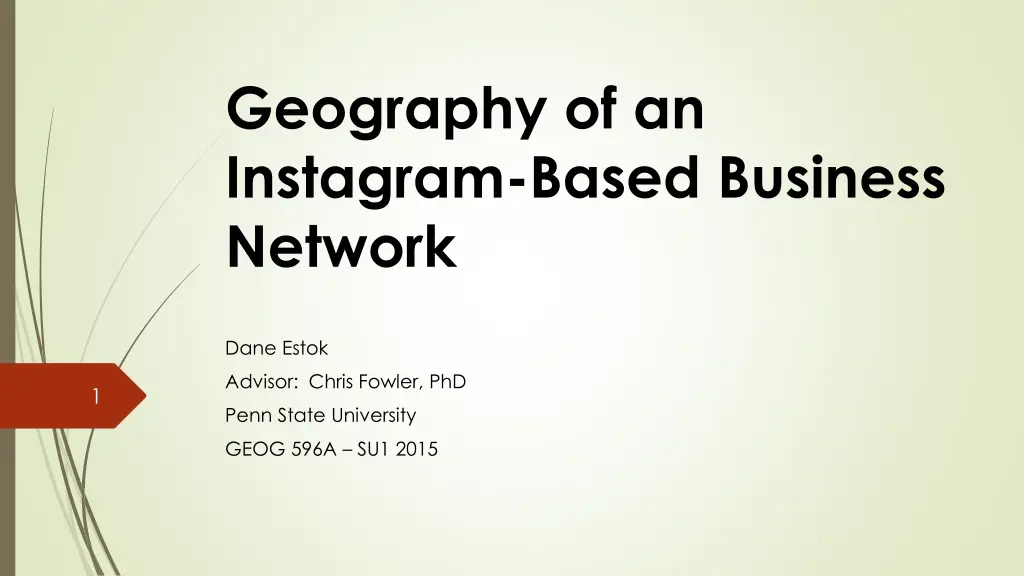 geography of an instagram based business network