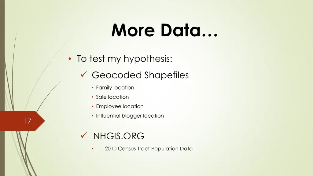 more data