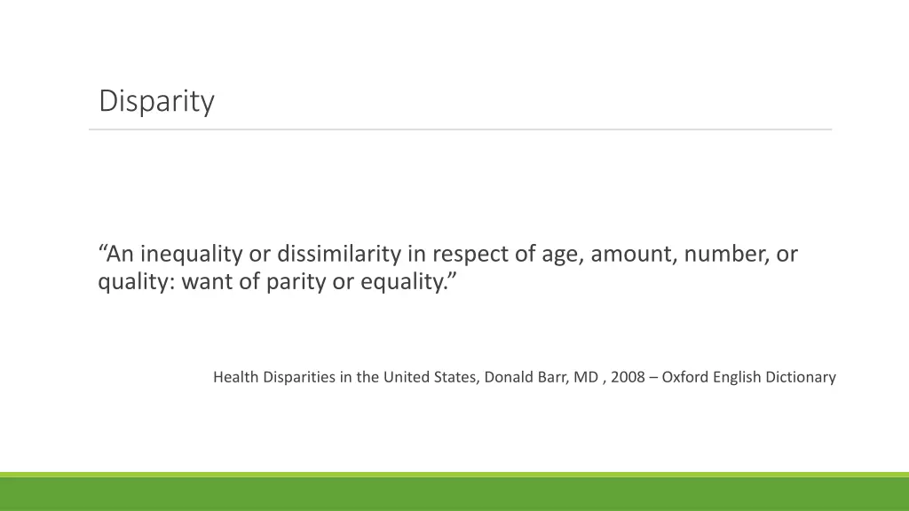 disparity