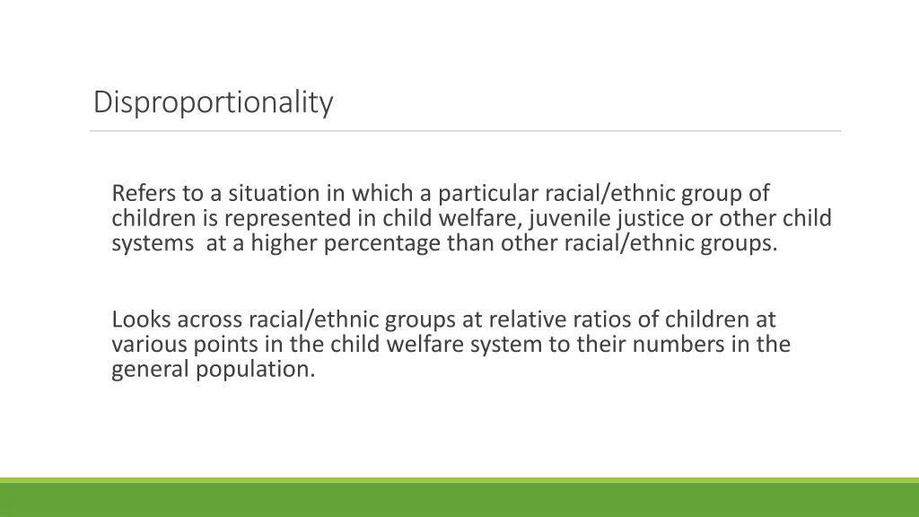 disproportionality