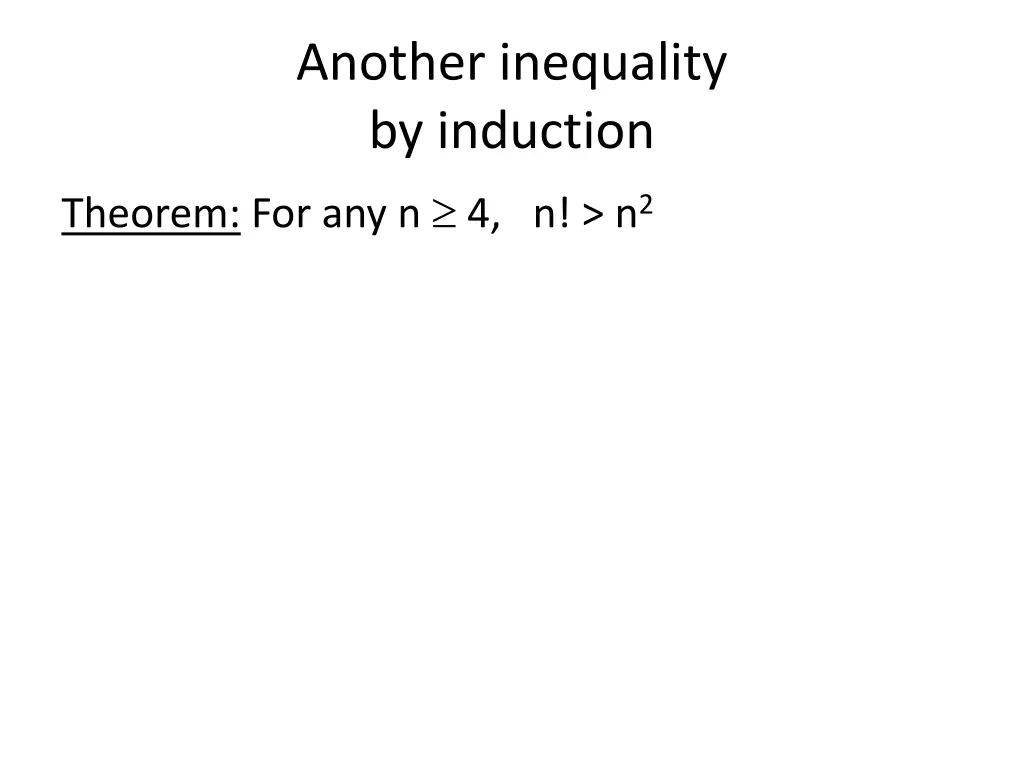 another inequality by induction