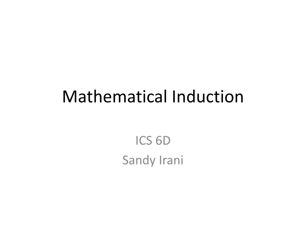 mathematical induction