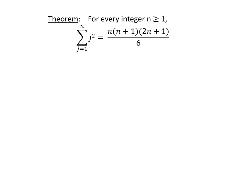 theorem for every integer n 1 1 2 1