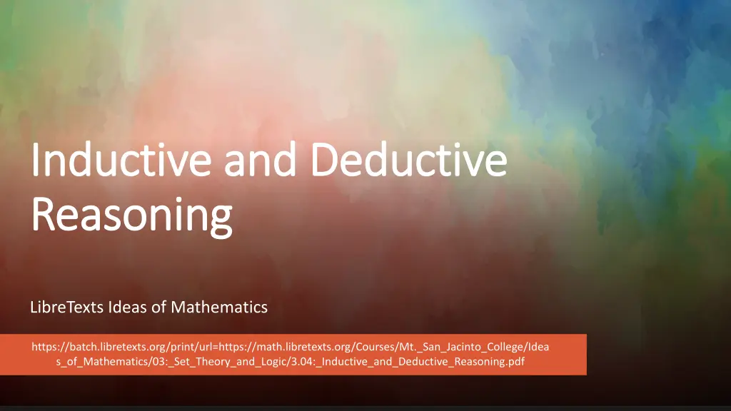 inductive and deductive inductive and deductive