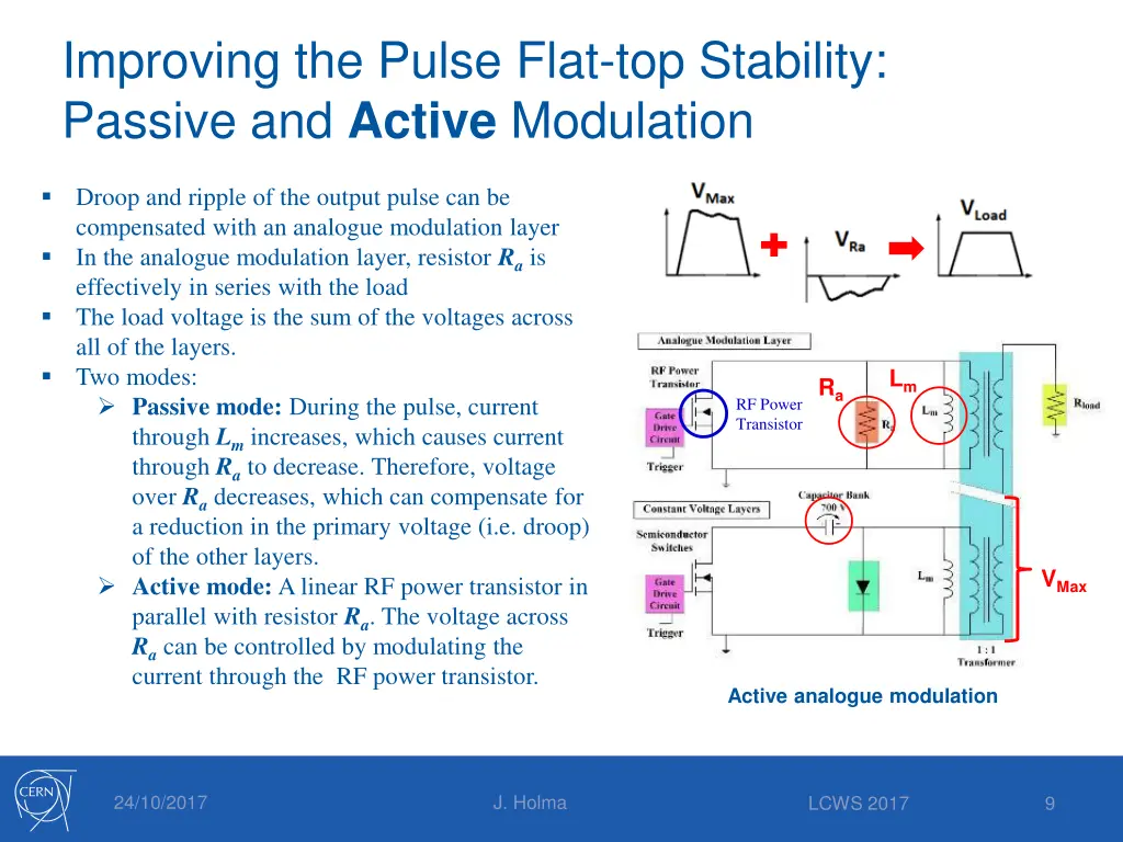 improving the pulse flat top stability passive 1
