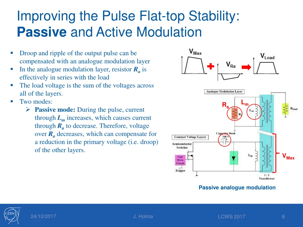 improving the pulse flat top stability passive